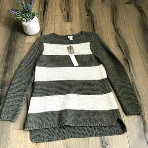 Chico's Horizontal Stripe Harley Pullover Sweater